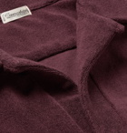 Camoshita - Camp-Collar Cotton-Blend Terry Polo Shirt - Men - Burgundy
