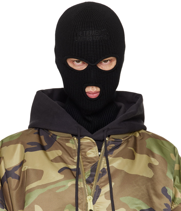 Photo: VETEMENTS Black Logo Balaclava