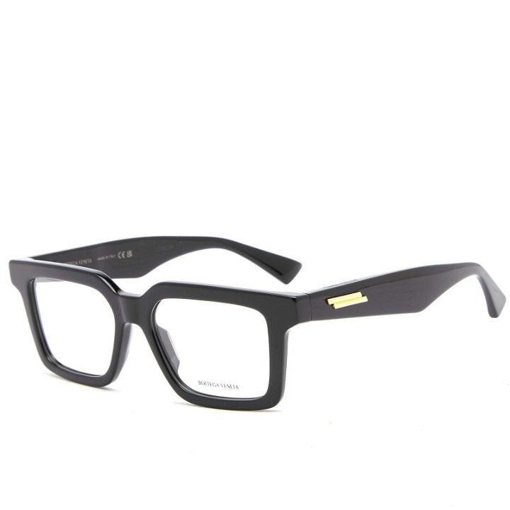 Photo: Bottega Veneta Eyewear Men's BV1216O Glasses in Black/Transparent 