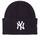 New Era New York Yankees Wide Cuff Beanie Hat in Navy 