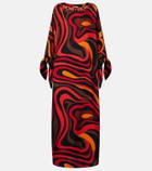 Pucci Marmo embellished silk twill kaftan