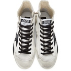 Golden Goose White and Black Francy Sneakers