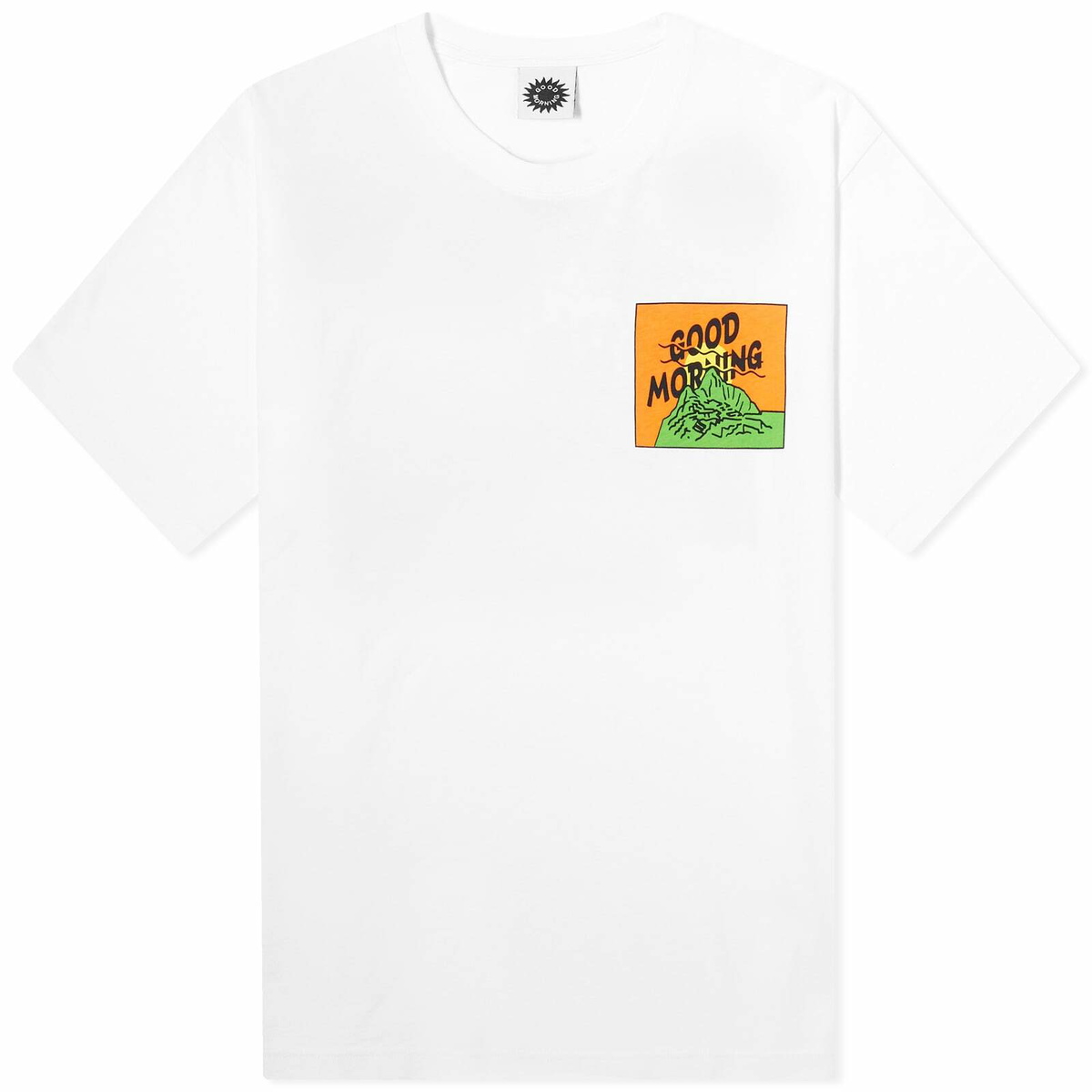 Good Morning Tapes Men's E Ruscha Swirl T-Shirt in White