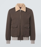 Brunello Cucinelli Shearling-trimmed blouson jacket