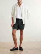 Slowear - Straight-Leg Cotton-Corduroy Drawstring Shorts - Green