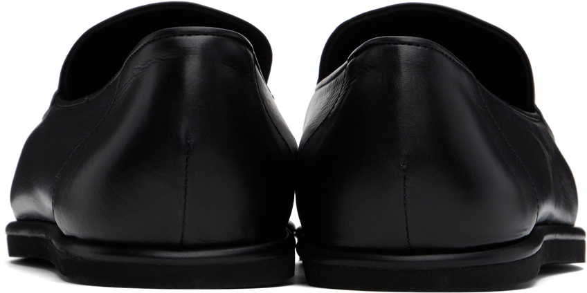 AURALEE Black Leather Slip-on Loafers Auralee