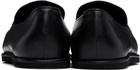 AURALEE Black Leather Slip-on Loafers