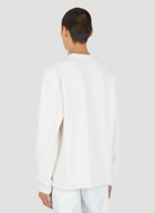 Crewneck Thermal Long Sleeve T-Shirt in White