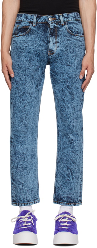 Photo: Marni Blue Marble-Dyed Jeans
