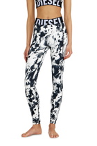 Diesel Leggings in printed microfibre - Pants Womens in Multicolor