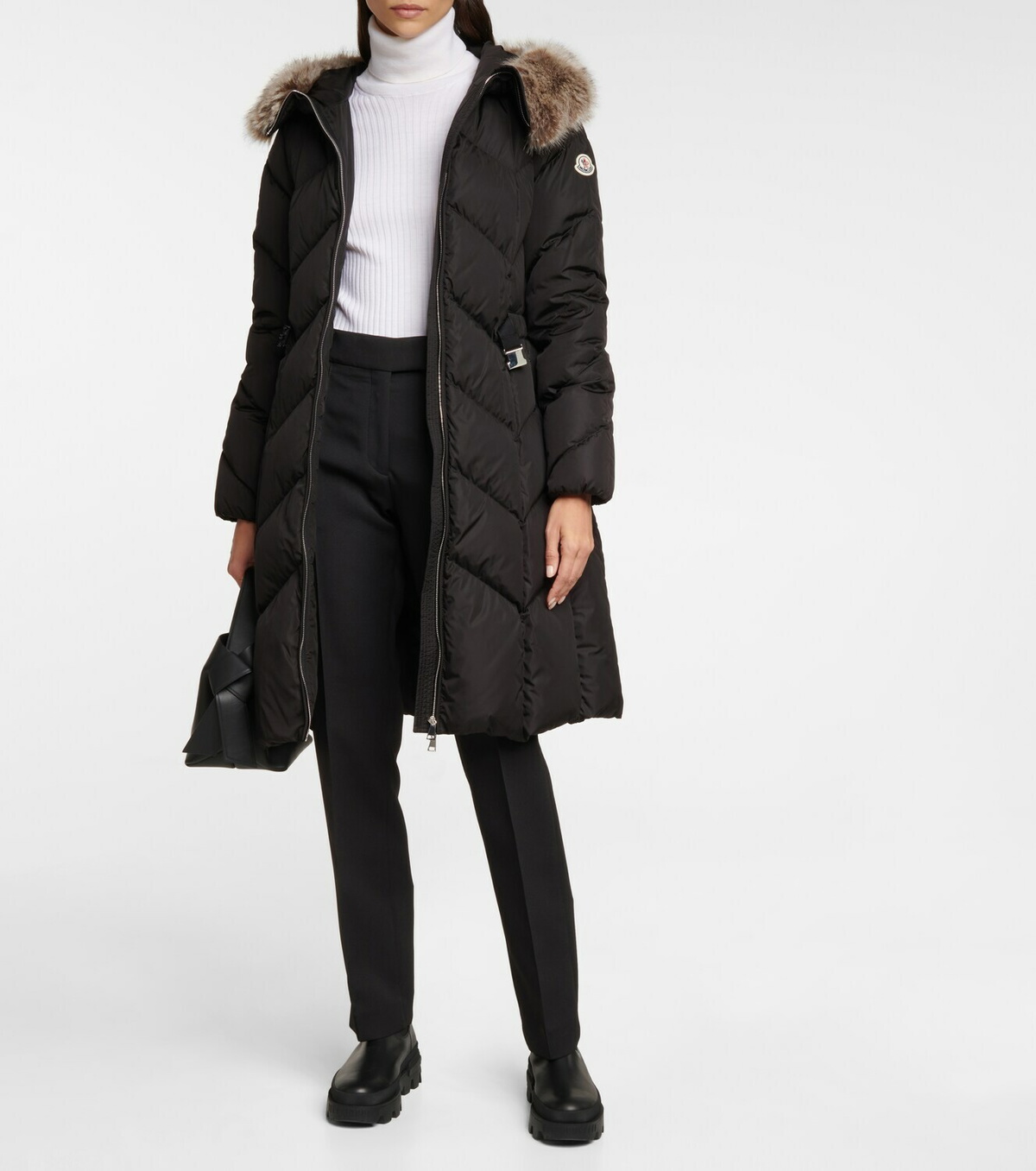 Moncler - Genissiat faux fur-trimmed down coat Moncler