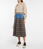Visvim - Elevation wool, silk and linen midi skirt