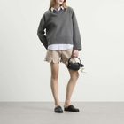 Charles Jeffrey Loverboy Women's Formal Scalloped Boxer Shorts in Beige