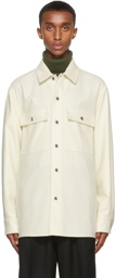 Jil Sander Off-White Compact Wool Shirt Jacket
