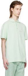 Palm Angels Green Embroidered Polo