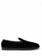 TOM FORD - Neal Grosgrain and Leather-Trimmed Velvet Slippers - Black