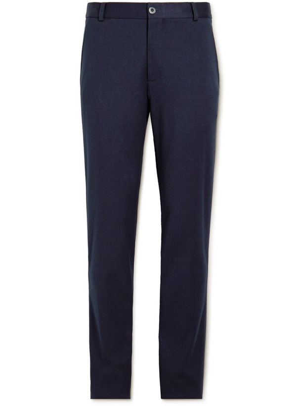 Photo: Loro Piana - Straight-Leg Cotton-Jersey Trousers - Blue