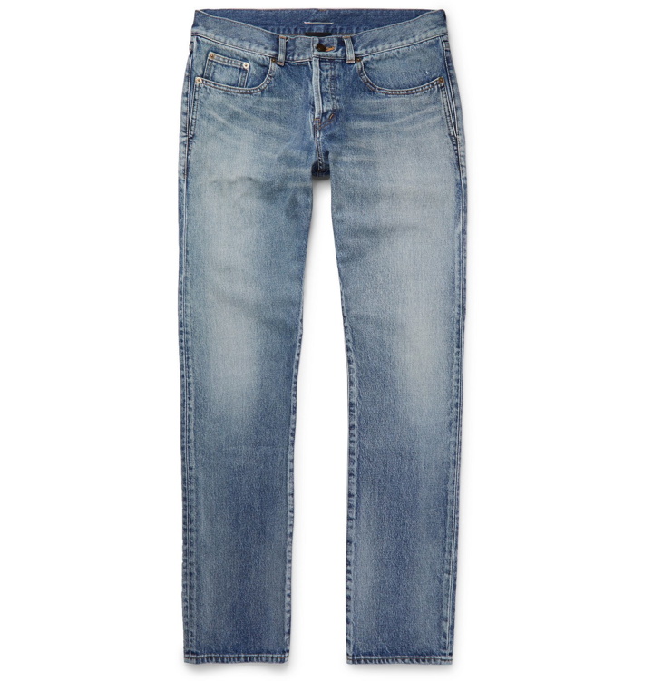 Photo: SAINT LAURENT - Slim-Fit Denim Jeans - Blue