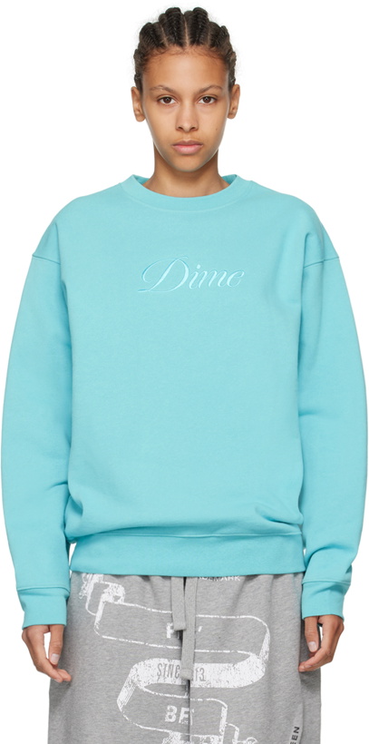 Photo: Dime Blue Cursive Sweatshirt