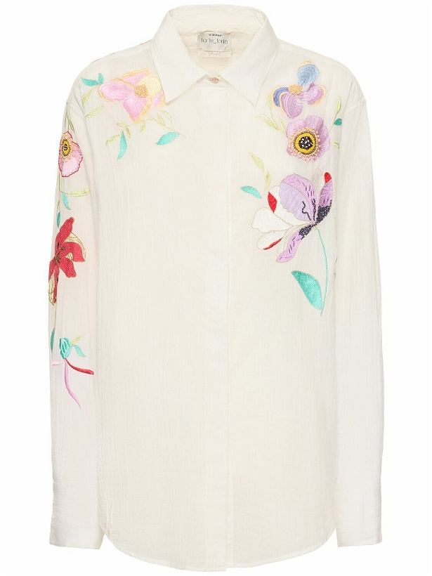 Photo: FORTE_FORTE Heaven Embroidered Cotton Voile Shirt
