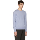 Brioni Blue Basic Wool and Cashmere Sweater