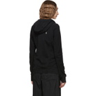 Boris Bidjan Saberi Black Asymmetric Zipper Hoodie