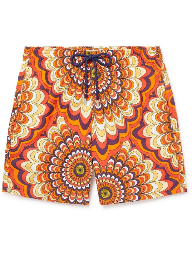 Photo: Vilebrequin - Moorea Printed Mid-Length Swim Shorts - Orange