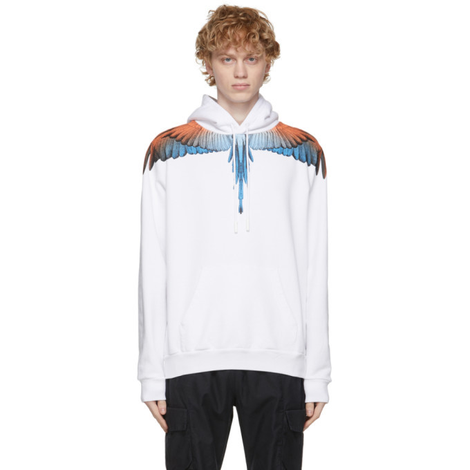 Photo: Marcelo Burlon County of Milan White and Orange Wings Hoodie