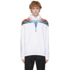 Marcelo Burlon County of Milan White and Orange Wings Hoodie