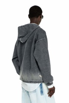 Diesel Hooded jacket in dégradé-effect scuba - Jackets Mens in Grey