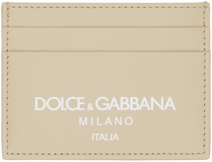 Photo: Dolce & Gabbana Beige Printed Card Holder