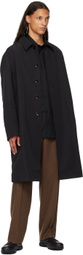 Róhe Black Relaxed Coat