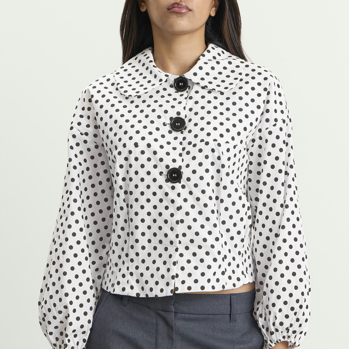 Many Many Clothes Women's The Lola Jacket in White Polka