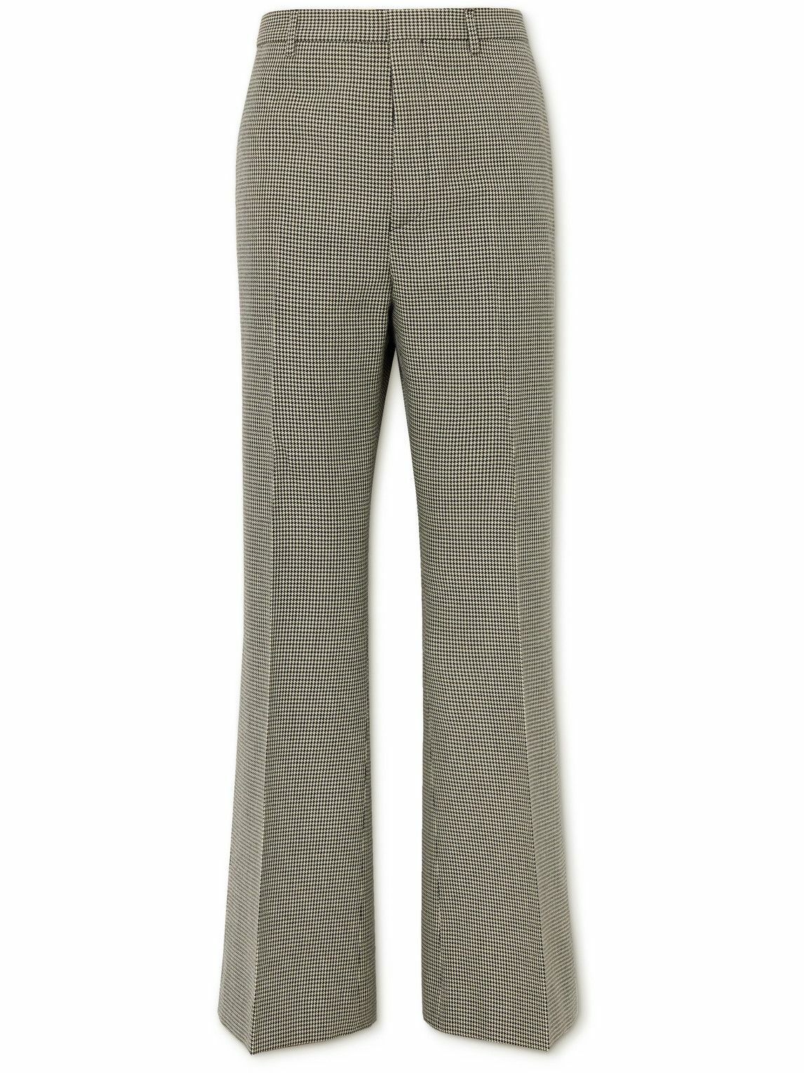 パンツ Acne Studios(Acne) WOOL TWEED TROUSERS Acne Studios - Pleated Flared Houndstooth Wool Trousers