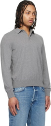 BOSS Gray Cotton Polo