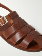 Grenson - Quincy Leather Fisherman Sandals - Brown