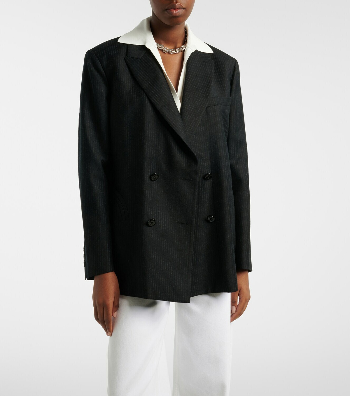 Blazé Milano Nightbreak pinstripe virgin wool blazer