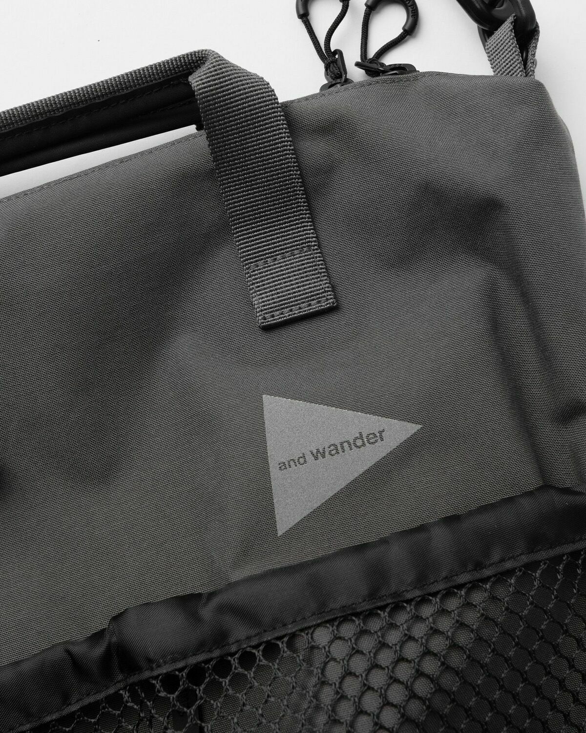 And Wander Pe/Co 2way Bag Grey Tote & Shopping Bags