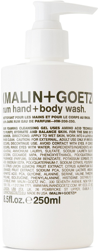 Photo: MALIN + GOETZ Rum Hand & Body Wash, 250 mL