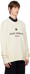 Dolce & Gabbana Off-White Girocollo Sweater
