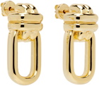 ANINE BING Gold Signature Link Double Cross Earrings