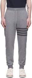 Thom Browne Grey 4-Bar Lounge Pants