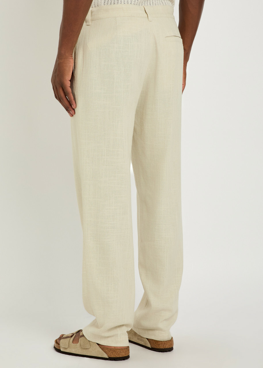 Paige Tiano Straight-leg Trousers Cream