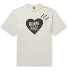 Human Made - Logo-Print Mélange Cotton-Jersey T-Shirt - Gray