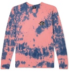 Stüssy - Logo-Print Tie-Dyed Cotton-Jersey T-Shirt - Pink