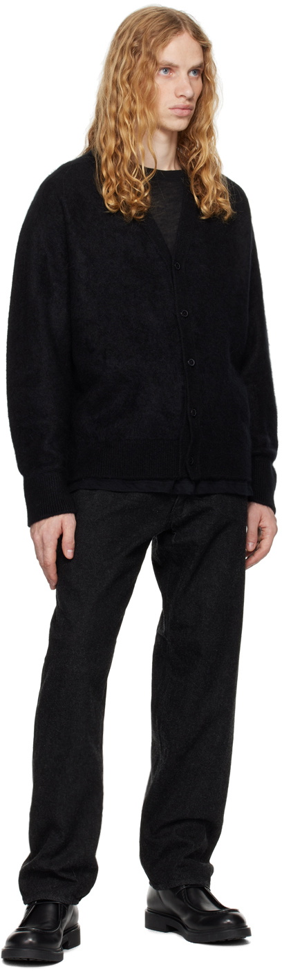 KAPTAIN SUNSHINE Black Royal Alpaca Knit Cardigan Kaptain Sunshine