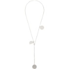Jil Sander Silver Double Drop Necklace