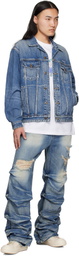 We11done Blue Washed Denim Jacket