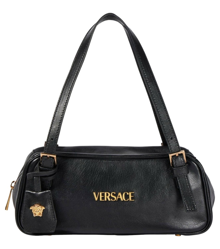 Photo: Versace Tag Bowling Medium leather shoulder bag