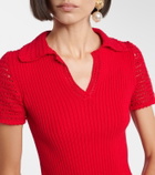 Magda Butrym Crochet-trimmed cotton polo shirt